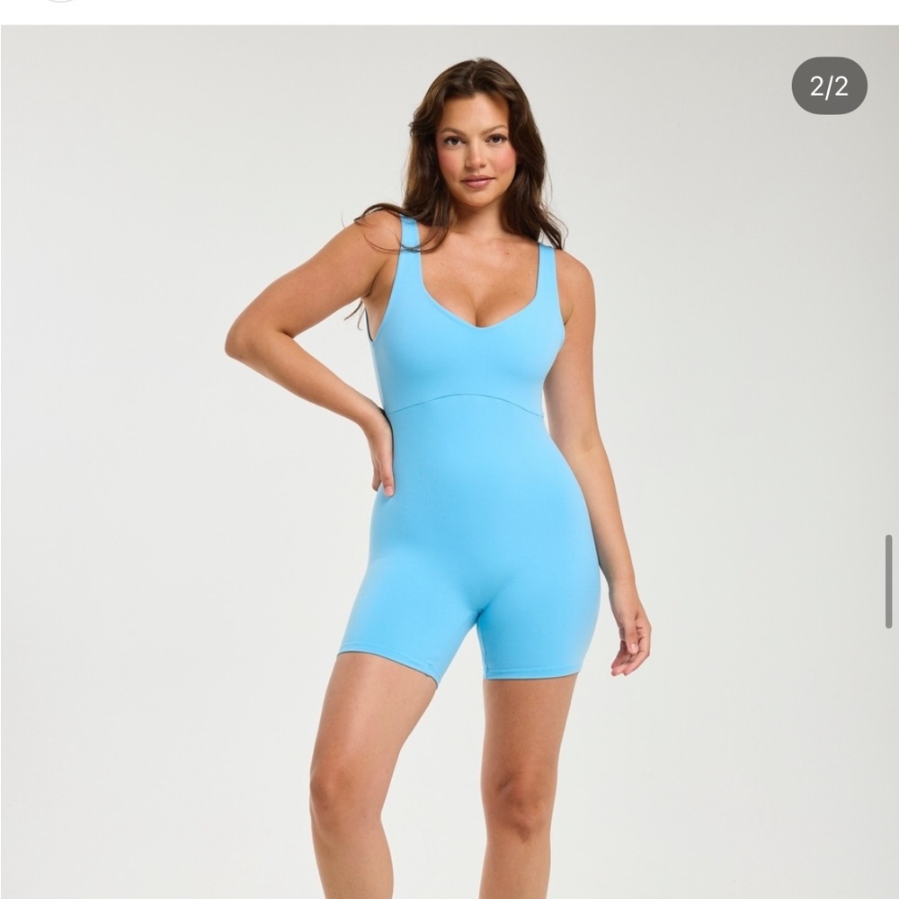 Booty by Brabants Super Stretch Short Onesie in Sky